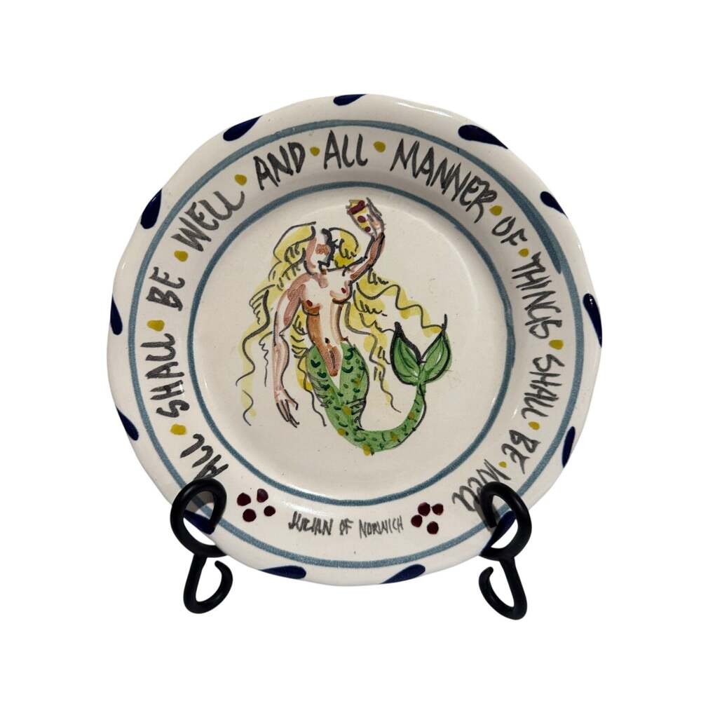 Stebner Pottery 1998 Mermaid 8" Plate